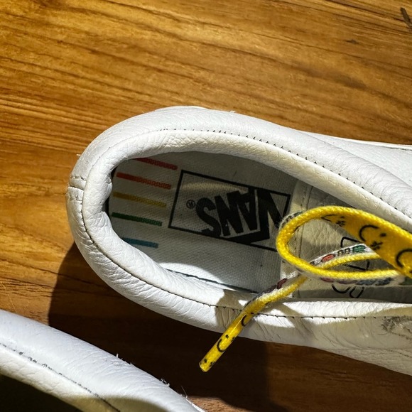 Vans Classic Flour Shop Rainbow Pride Colorful Unisex Skate Sneakers Leather - Picture 4 of 9